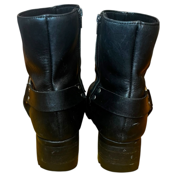 Women's Durango Black Leather Harness Engineer Moto Boots, 8 - Picture 10 of 13